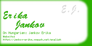 erika jankov business card